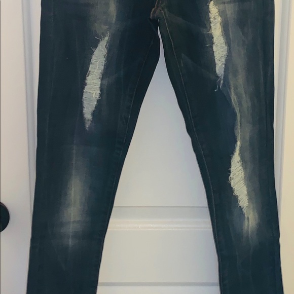 High waist Distressed Skinny Jeans - Picture 3 of 4